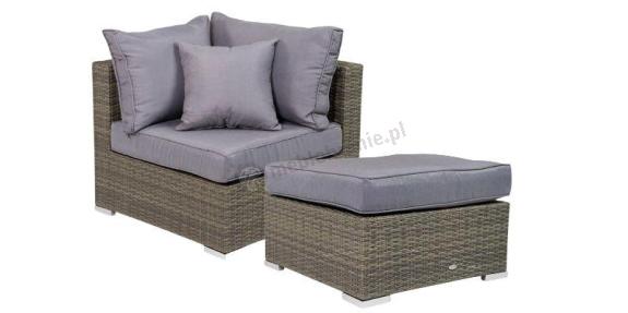 Moduł narożny + pufa Nilamito Dark Grey & Blue Grey