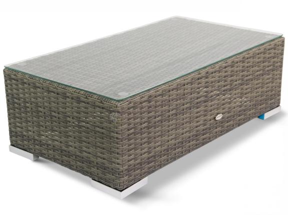 Stolik z technorattanu Nilamito 90x50 Melange Grey