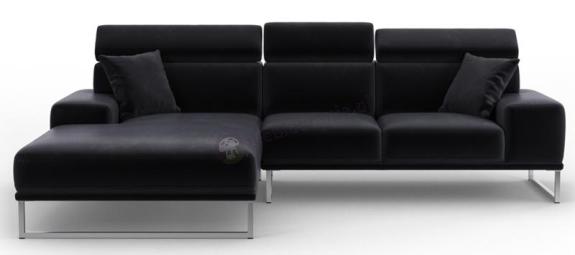 Lewostronny welurowy narożnik Robin 283x178 Amor Velvet 4322