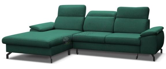 Narożnik z funkcją spania Slavio 276x184 cm lewostronny - zielony