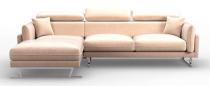 Beżowy narożnik Lilly 257x188 cm lewostronny