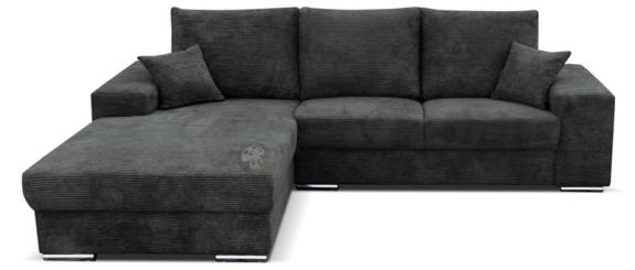 Sztruksowy narożnik Rosa 278x199 lewostronny – Lincoln 90