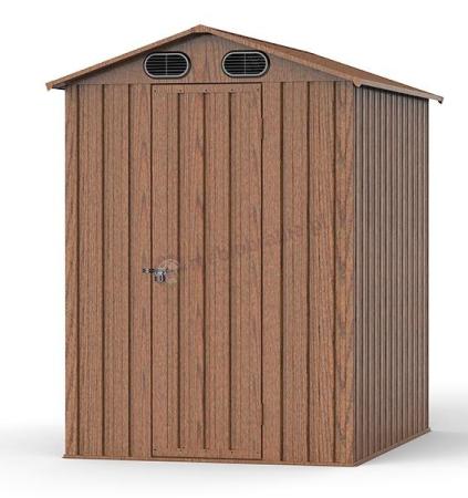 Domek narzędziowy metalowy drewnopodobny Fulda - 145x180cm (2,3m2) Wood