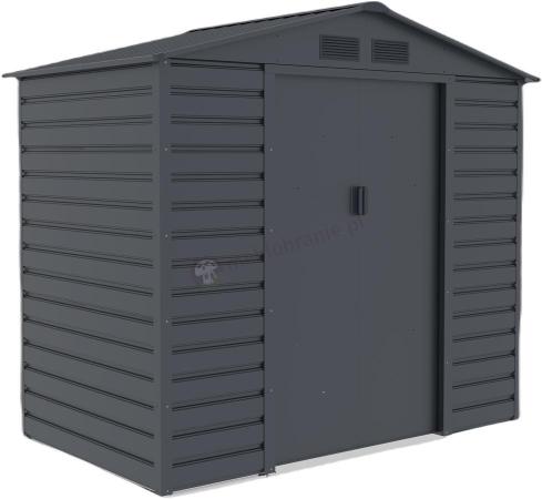 Domek narzędziowy z blachy Agger 213x127cm (2,4m2) - Antracyt