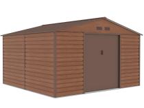 Blaszana szopa na narzędzia ogrodowe Agger 340x319cm (10,2m2) – Wood