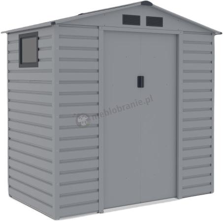 Blaszany domek narzędziowy Dummer 213x131x213cm (2,4m2) szary