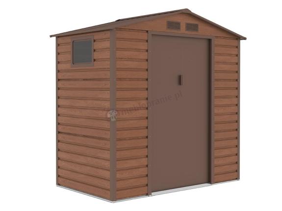 Domek gospodarczy blaszak Dummer 213x131x213cm (2,4m2) – Wood