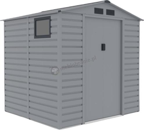Blaszany domek na działkę szary Dummer 213x195x213cm (3,7m2)
