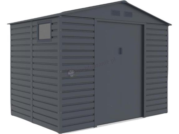 Domek narzędziowy blaszak Dummer 277x195x221cm (4,8m2) – Antracyt