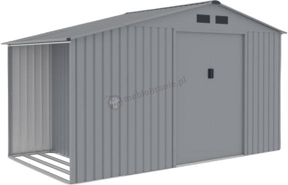 Domek na narzędzie z drewutnią Wipper 342x191cm (4,8m2) – Szary