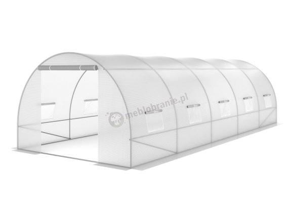 Tunel foliowy metalowy 3x7,5m z podwójnymi drzwiami – biały