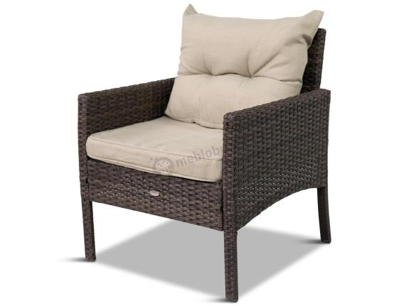 Fotel technorattanowy Perata - Brown