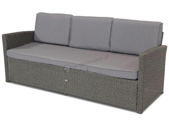 Technorattanowa sofa dla 3 osób 185cm Cofete – Anthracite