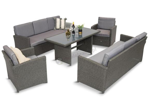 OUTLET - Meble ogrodowe z technorattanu z dużymi sofami Cofete Grande – Anthracite