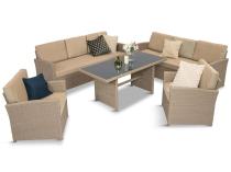 Zestaw mebli technorattanowych z 2 sofami Cofete Grande – Natural