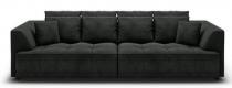 Szeroka ciemnoszara sofa z wysuwanym siedziskiem Tiga Bigsofa 302x137cm Riviera 96