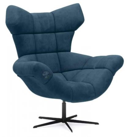 Designerski fotel obrotowy z funkcją bujania Sensi granatowy Monolith 77