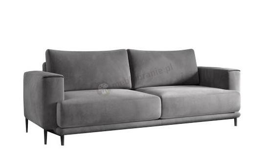 Szara sofa rozkładana na nóżkach Dalia 260x95 cm