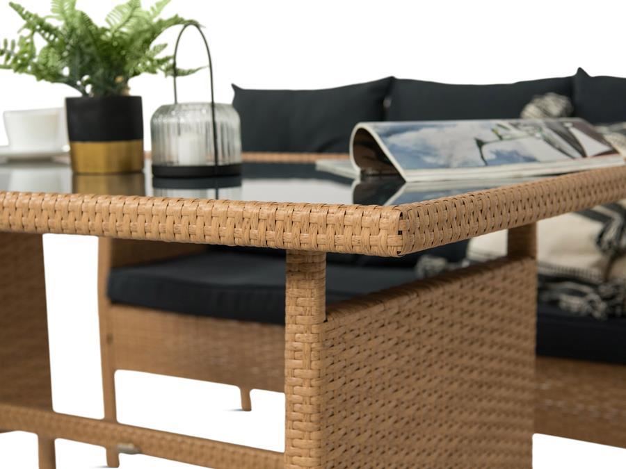  Împletitură eleganta din technorattan pe cadru din oțel