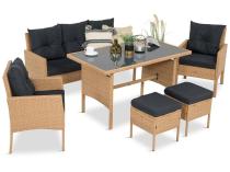 Zestaw mebli z technorattanu na taras Torino Dining – Yellow