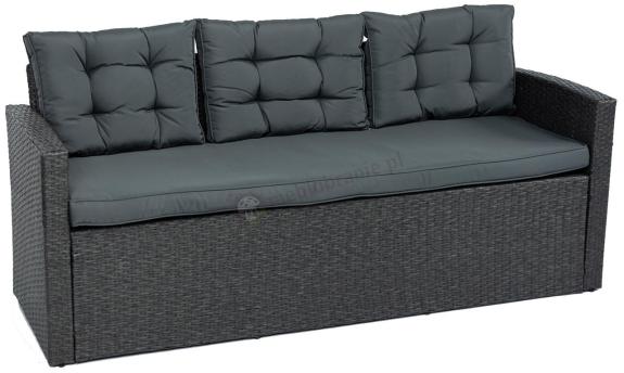 Technorattanowa sofa ogrodowa 177cm Topiano – Anthracite