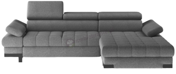 Ciemnoszary narożnik rozkładany Selva Mini 270x173cm prawostronny