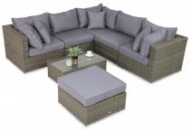 Modułowe meble ogrodowe technorattan premium Nilamito IX Melange Grey