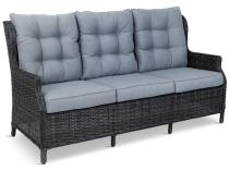 OUTLET - Grafitowa sofa ogrodowa dla 3 osób 180cm Laritto