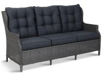 OUTLET - Szara sofa technorattanowa do ogrodu - 180cm - Laritto