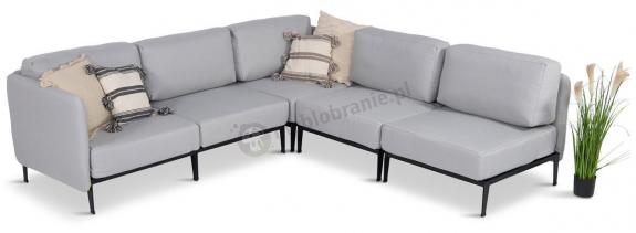 Szare meble modułowe do ogrodu Limit Outdoor Chrome - 5 elementów