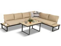 Beżowy narożnik wypoczynkowy na taras Panaon Corner XL WB