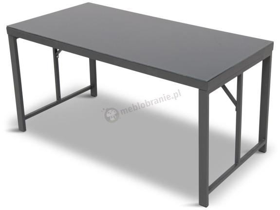 Stół obiadowy ze szklanym blatem 120x60cm Trapeno Grey