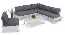 Białe meble ogrodowe aluminiowe premium 226x266 Mezatto DG