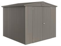 Domek ogrodowy metalowy Europa 4 Biohort 244x228cm kwarcowy szary