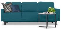 Welurowa Sofa Solo rozkładana z pojemnikiem 212x97 cm Solo 260 - petrol
