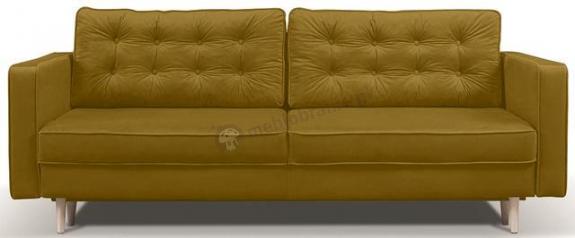 Welurowa sofa rozkładana Tivoli 224x97cm Riviera 41 - żółty