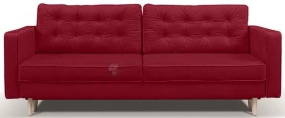 Bordowa sofa Tivoli z funkcją spania i schowkiem 224x97cm Riviera 61