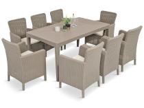 Zestaw do ogrodu 8 foteli + stół Meblobranie TG8 - cappuccino
