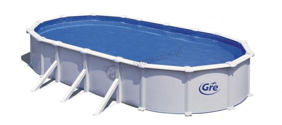 Basen naziemny GRE ATLANTIS 730x375x132cm biały KITPROV738