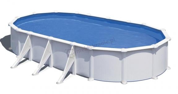 Całoroczny basen ogrodowy GRE ATLANTIS 800x470x132cm biały KITPROV818