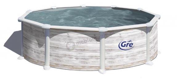 Stalowy basen GRE GROENLANDIA 350x350x132cm KITPR358N
