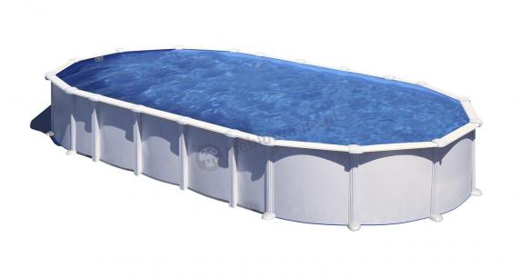 Duży basen stalowy GRE HAITI 915x470x132cm biały KITPROV9188