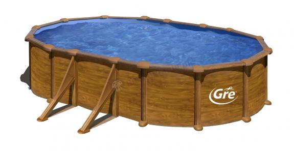 Basen całoroczny GRE MAURITIUS 500x300x132cm brązowy KITPROV508WO