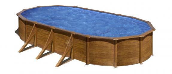 Duży basen ogrodowy stelażowy GRE PACIFIC 730x375x120cm KIT730W