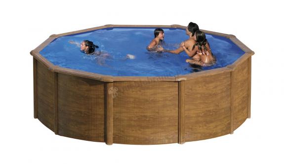 Okrągły basen stalowy GRE PACIFIC 460x460x120cm brązowy KIT460WQGRE