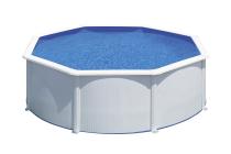 Basen całoroczny okrągły GRE FIDJI 350x350x120cm biały KIT350QGRE