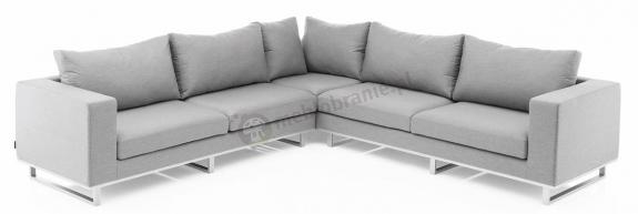 Duży narożnik na taras premium Ego Lounge Set jasnoszary
