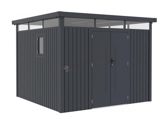 OUTLET - Domek narzędziowy metalowy Hutten 294x294cm Antracytowy