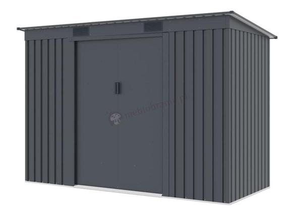 Metalowa szopa narzędziowa Ganner 261x121cm - Antracyt