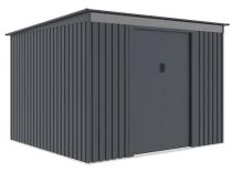 Metalowy domek na narzędzia ze świetlikiem Kaggen 261x241cm - Antracyt